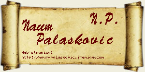 Naum Palasković vizit kartica